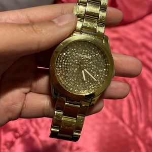 Gold Fossil Watch